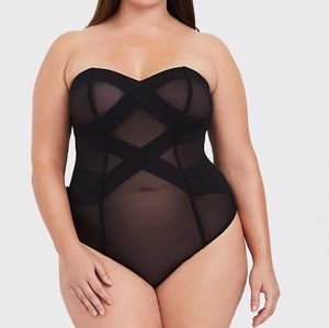 TORRID Tara Lynn strappy mesh body suit